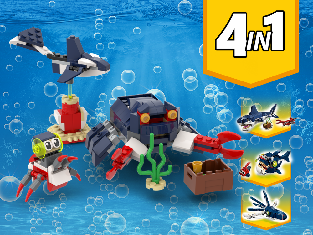 Lego 31088 Crab and small Whale Alternative Build