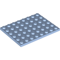 Lego Plate 6 x 8 / Bright Light Blue