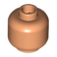 Lego Minifig Head [Plain] [Hollow Stud] / Medium Nougat