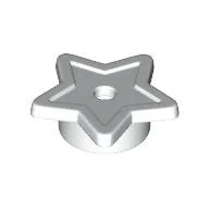 Tile, Star with Stud Holder, Pin Hole / White