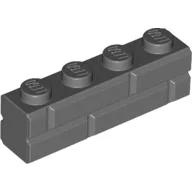 Brick Special 1 x 4 with Masonry Brick Profile / Dark Bluish Gray