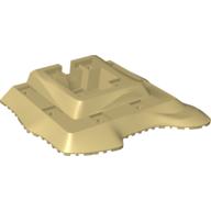 Lego Baseplate Raised 18 x 22 No Studs Two Level, 11 Holes / Tan