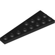 Lego Wedge Plate 8 x 3, 8° Right / Black