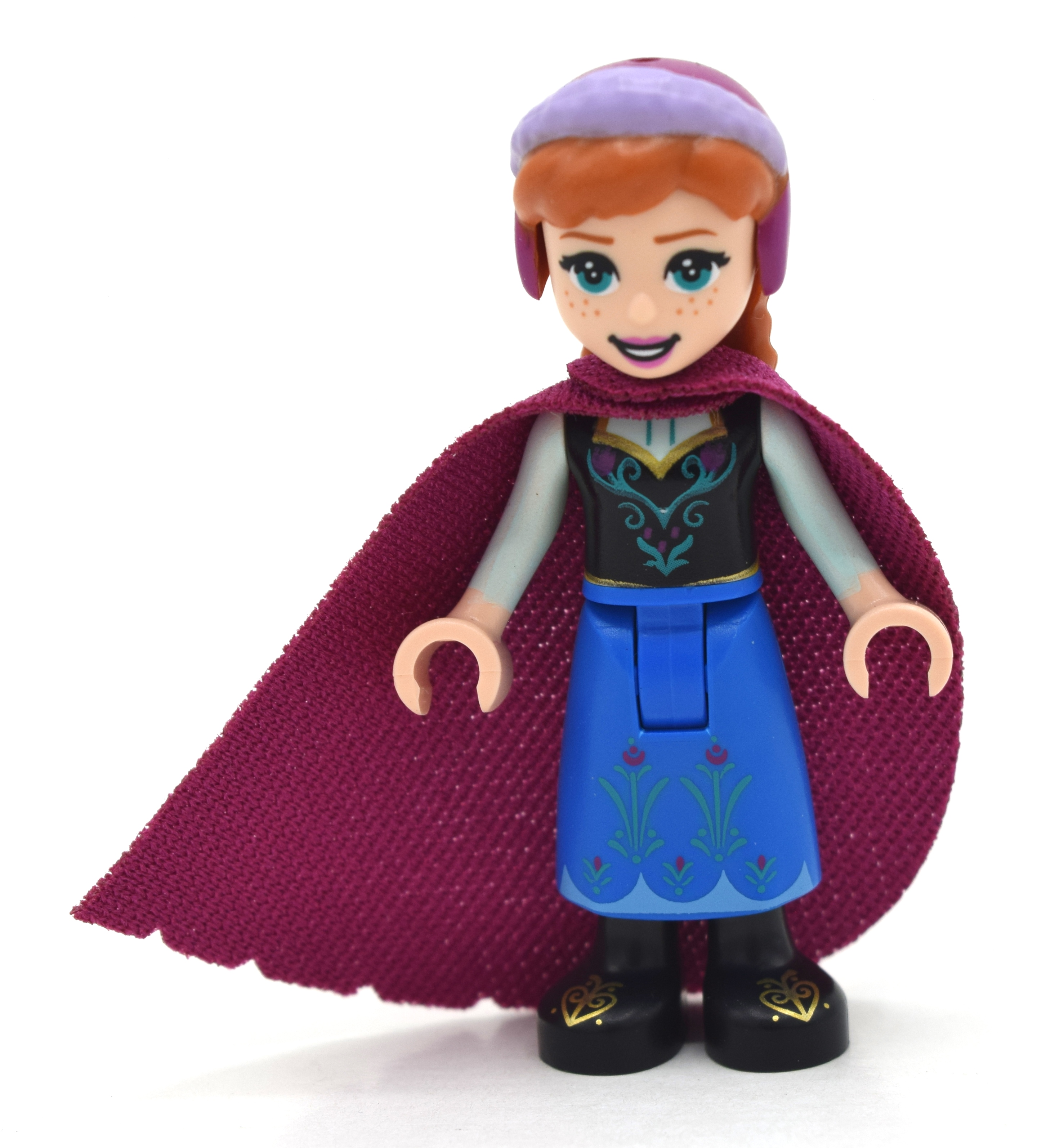Lego Anna, Black Top, Blue Skirt
