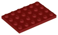 Plate 4 x 6 / Dark Red