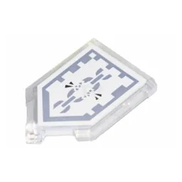 Tile Special 2 x 3 Pentagonal with Nexo Power Shield Print - Daring Deliverance / Trans-Clear