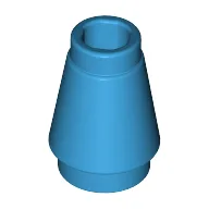Cone 1 x 1 [Top Groove] / Dark Azure