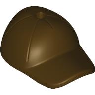 Lego Hat / Cap Short Curved Bill with Seams and Hole on Top / Dark Brown