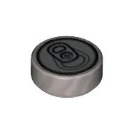 Tile Round 1 x 1 with Soda Can Tab, Ring Pull Print