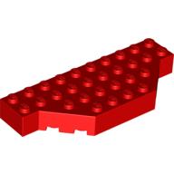 Lego Brick Wedged 4 x 10 with Cut Corner / Red