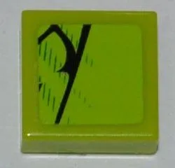 Tile 1 x 1 with Scales Pattern Model Left Side (Sticker) - Set 8231
