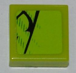Lego Tile 1 x 1 with Scales Pattern Model Left Side (Sticker) - Set 8231