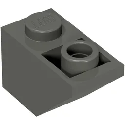 Brick Sloped Inverted 45° 2 x 1 / Dark Gray