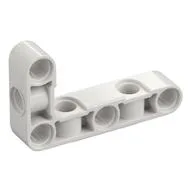 Technic Beam 3 x 5 L-Shape Thick with Alternating Holes / White