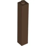 Brick 1 x 1 x 5 with Blocked Open or Hollow Stud / Brown