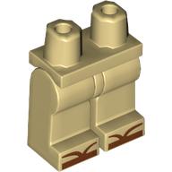 Lego Hips and Tan Legs with Reddish Brown Zori Sandals Print / Tan