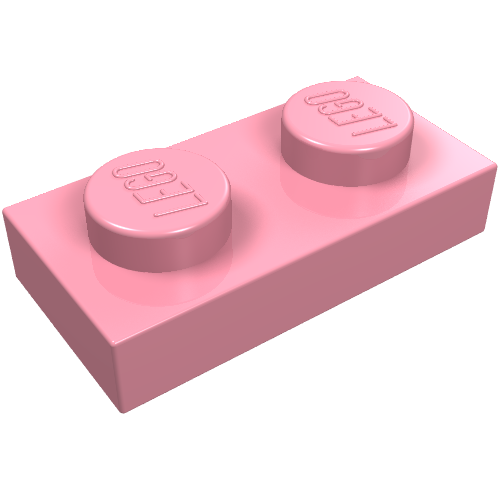Lego Plate 1 x 2 / Pink