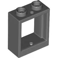 Window 1 x 2 x 2 Flat Front / Dark Bluish Gray