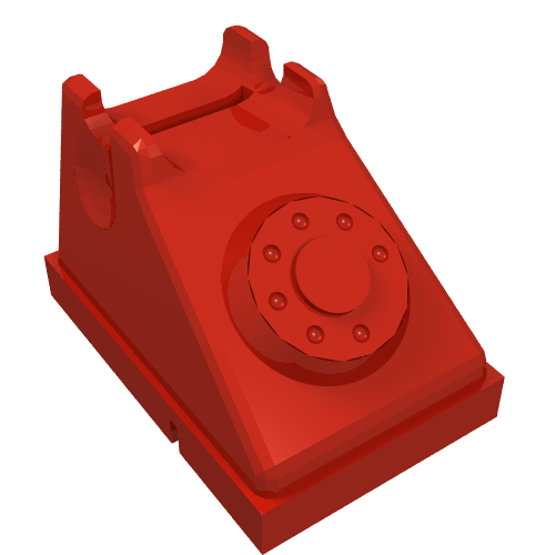 Lego Fabuland, Equipment Telephone Base / Red
