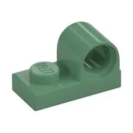 Plate Special 1 x 2 with Pin Hole on Top / Sand Green
