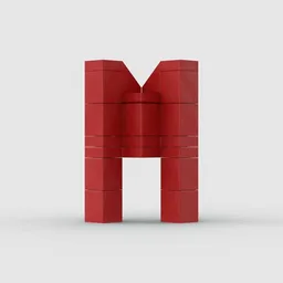3D Letter M 3x3x5