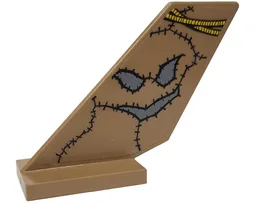Tail Shuttle with Scarecrow Face Pattern on Both Sides (Stickers) - Set 7786