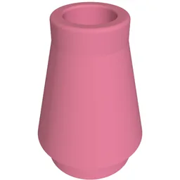 Cone 1 x 1 [No Top Groove] / Medium Dark Pink