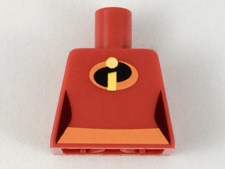Lego Torso Female Orange Belt and Incredibles Symbol Pattern (Violet Parr)