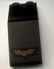 Windscreen 5 x 2 x 1 2/3 with Red Bat with Black Outline Pattern (Sticker) - Set 7888