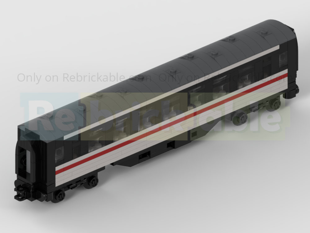 Lego 4-Wide BR MK1 Corridor Carriage In Intercity Livery