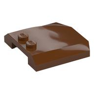 Lego Brick Wedged, Curved Triple 4 x 4 x 2/3 with 2 Studs / Reddish Brown