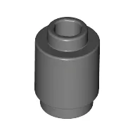 Brick Round 1 x 1 Open Stud / Dark Bluish Gray