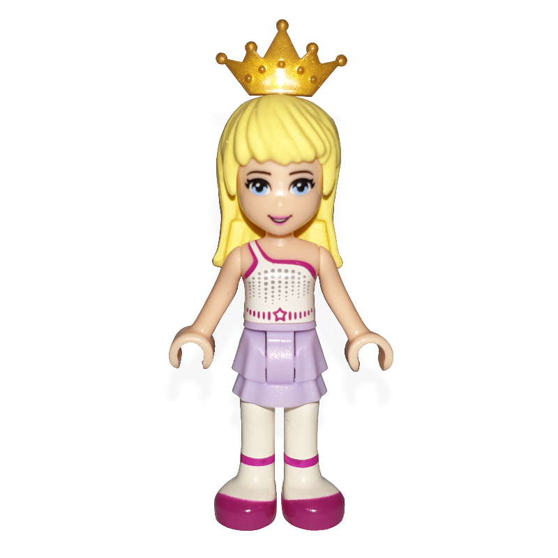 Lego Stephanie - White Top, Lavender Skirt