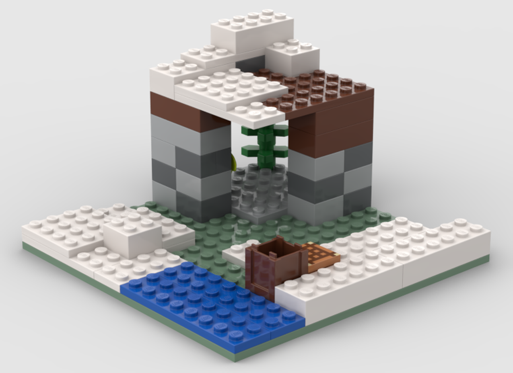 Lego Snowy mountain w/cave