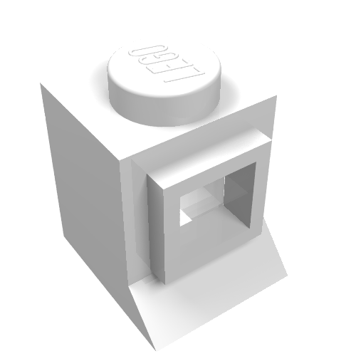 Lego Window 1 x 1 x 1 Classic with Solid Stud [Complete] / White