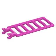 Bar 7 x 3 with Double Clips (Ladder) [Straight Clips] / Dark Pink