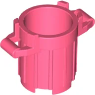 Trash Can with 4 Cover Holders / Coral