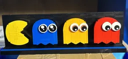 Pac-Man and Ghosts Brick-built Characters Display