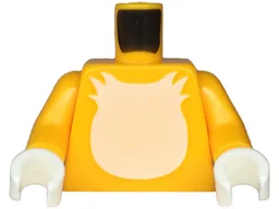 Torso Fox Chest with White Hair Pattern / Bright Light Orange Arms / White Hands