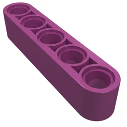 Technic Beam 1 x 5 Thick / Magenta