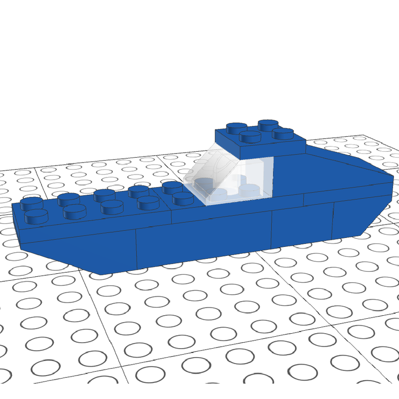 Lego Blue Mini Boat - Mini Boats