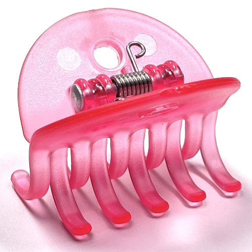 Lego Clikits Hair Clip, Grip, 5 Teeth per Side / Trans-Pink