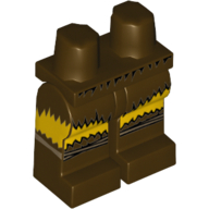 Lego Hips and Dark Brown Legs with Shaggy Fur Shorts and Boots Print / Dark Brown