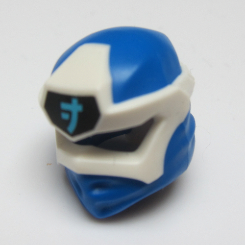 Lego Wrap with Angular Mask White, and Medium Azure Asian Symbol on Black print / Blue