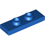 Lego Plate Special 1 x 3 with 2 Studs with Groove and Inside Stud Holder (Jumper) / Blue