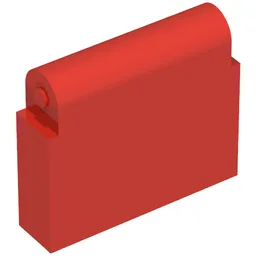 Fabuland, Car Roof, Flippable - Hinge Brick / Red