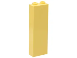 Brick 1 x 2 x 5 / Light Yellow
