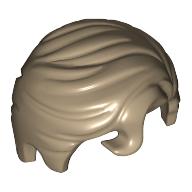 Lego Hair Swept Right with Front Curl / Dark Tan