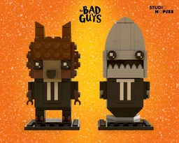 The Bad Guys: Mr. Wolf & Mr. Shark Brickheadz