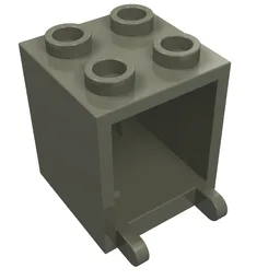 Box 2 x 2 x 2 [Hollow Studs] / Dark Gray